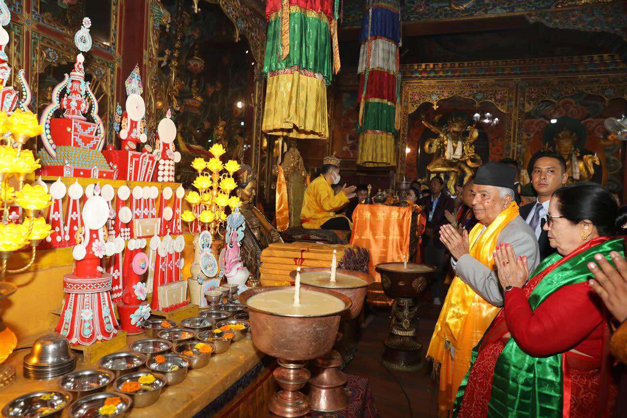 २५६९ औं बुद्ध जयन्ती : बौद्ध महाचैत्य परिसरमा राष्ट्रपति